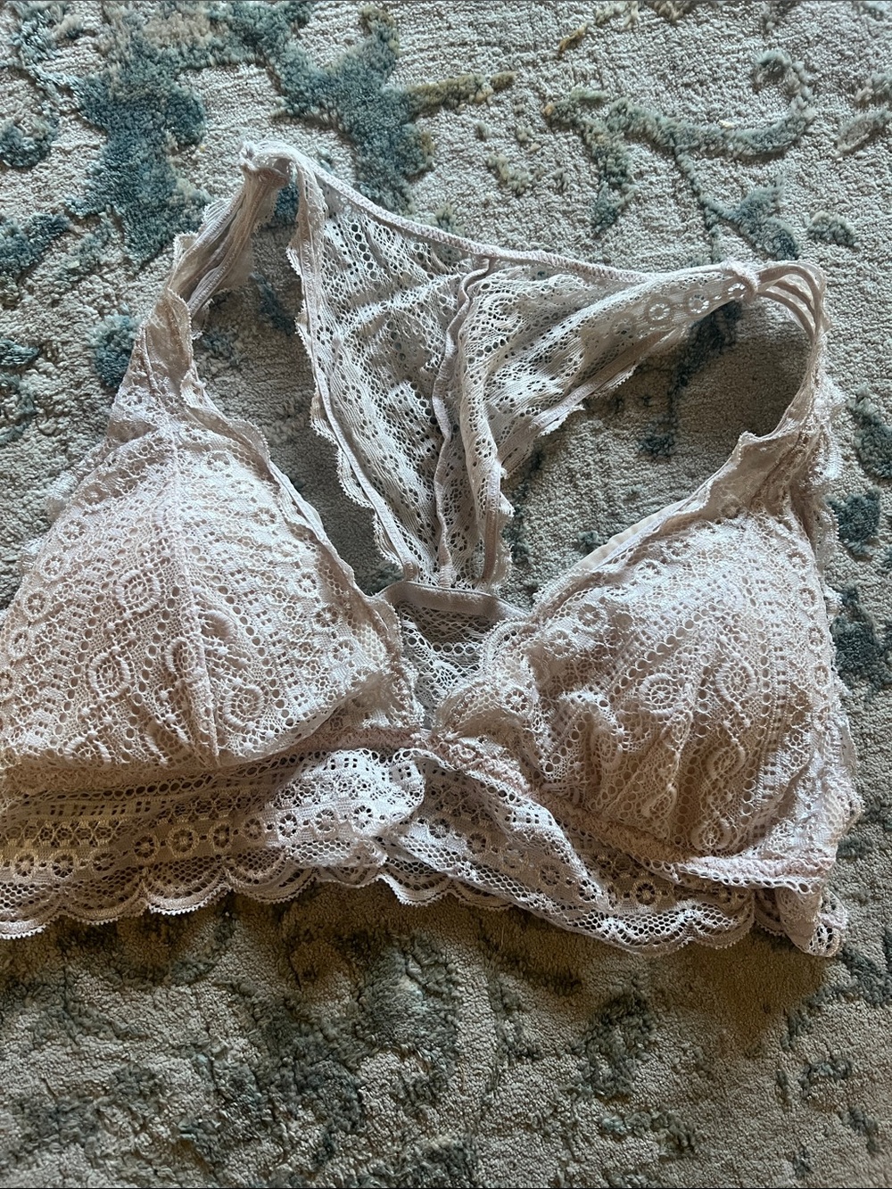 Lace Bralette - Cream Crochet Detail